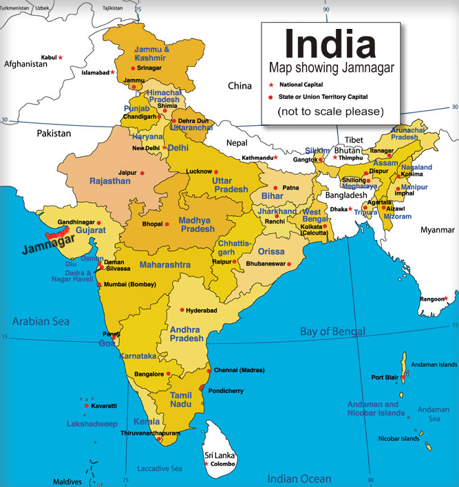 Where Is Gujarat In India Map
